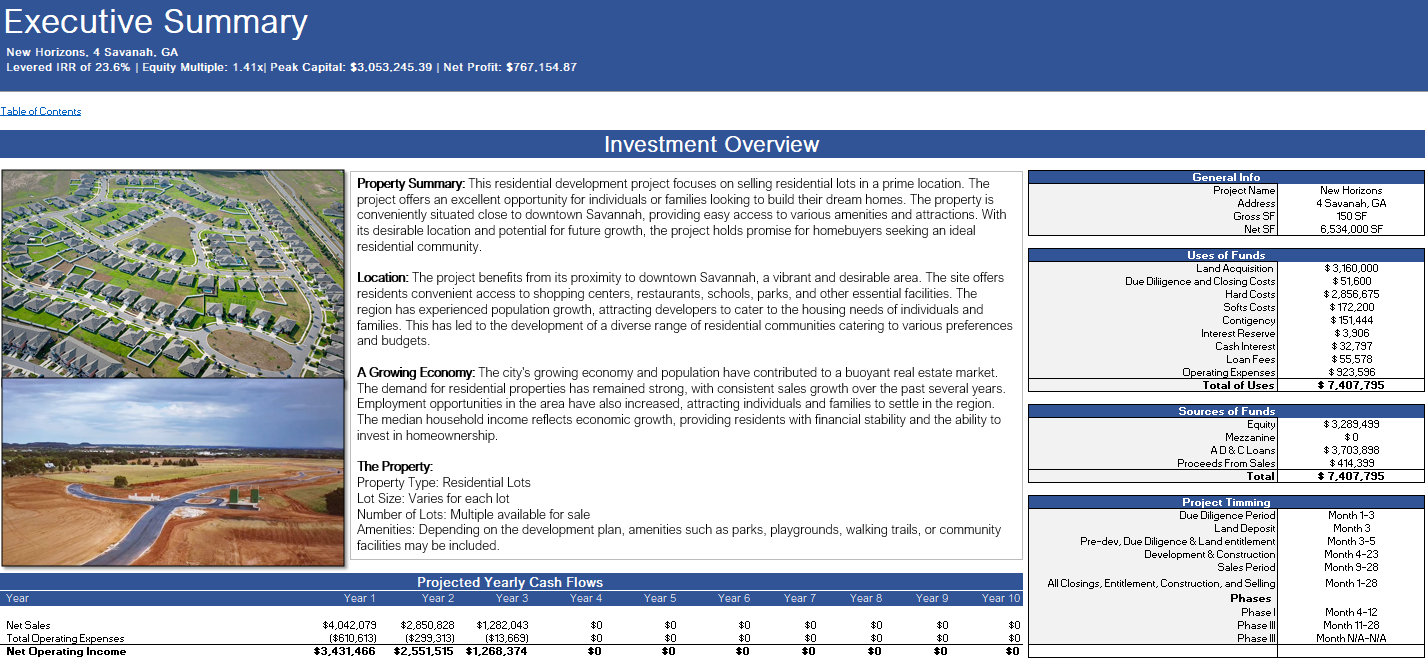 Real Estate - Multiphase Land Development