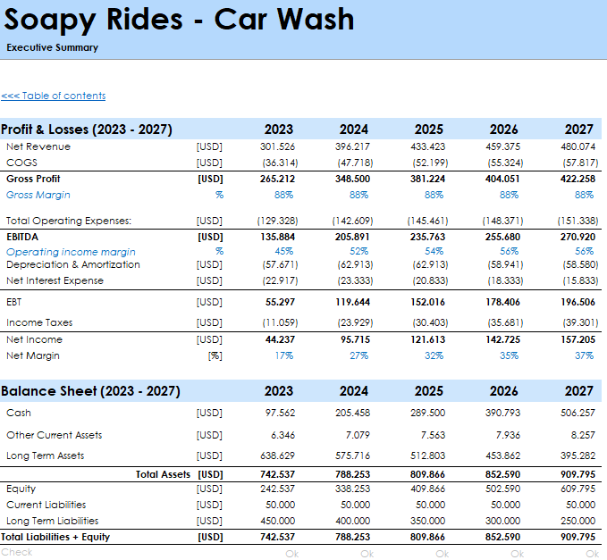 Car Wash Financial Model and Budget Control Template