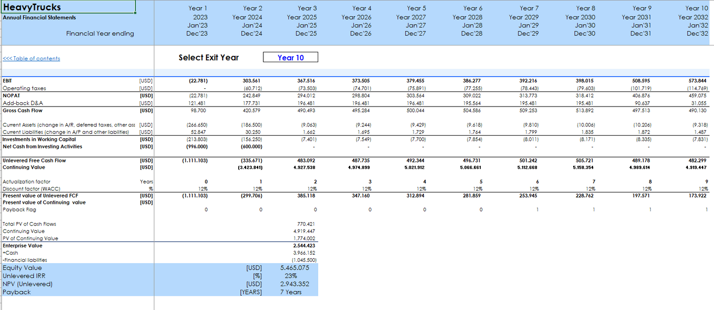 Freight Trucking Company - Google Sheets