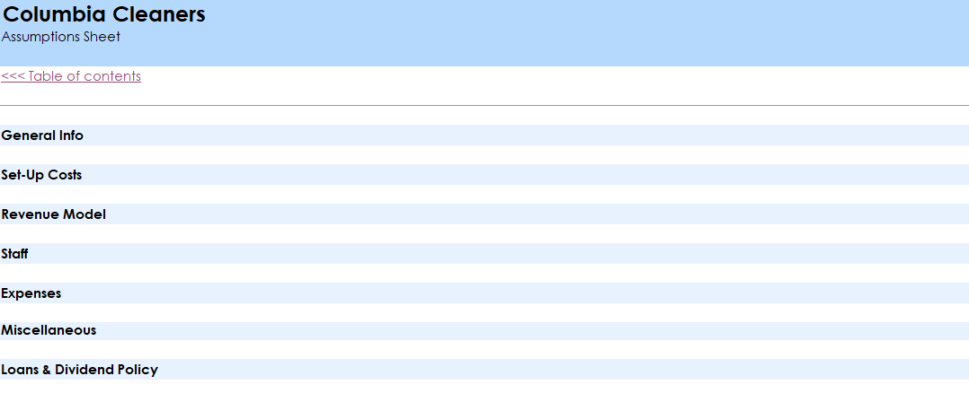 Dry Cleaning Financial Model and Budget Control Template