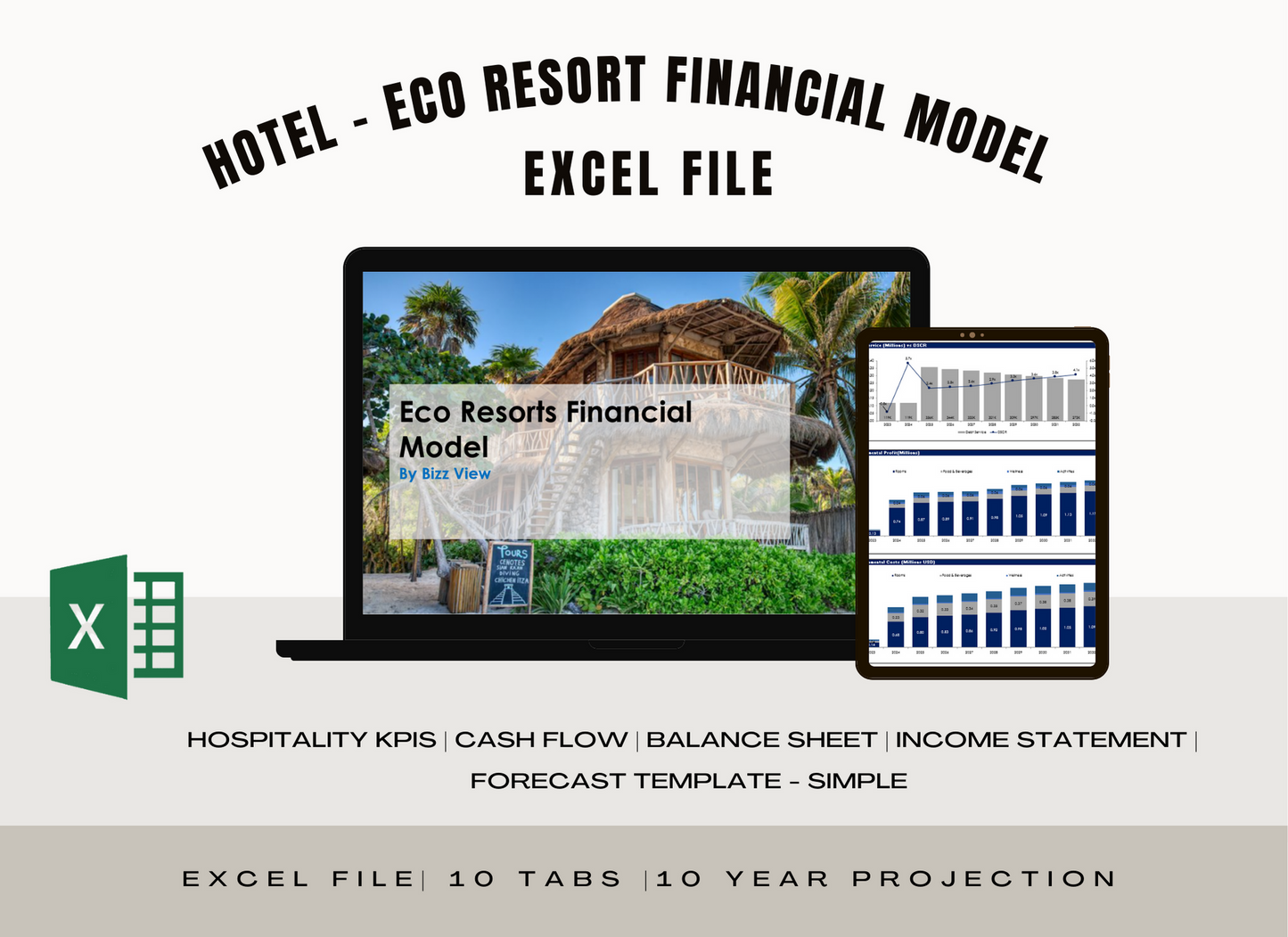 Hotel - Eco Resort Financial Mode - Excel Financial Model