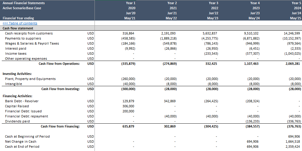 E-commerce Financial Model