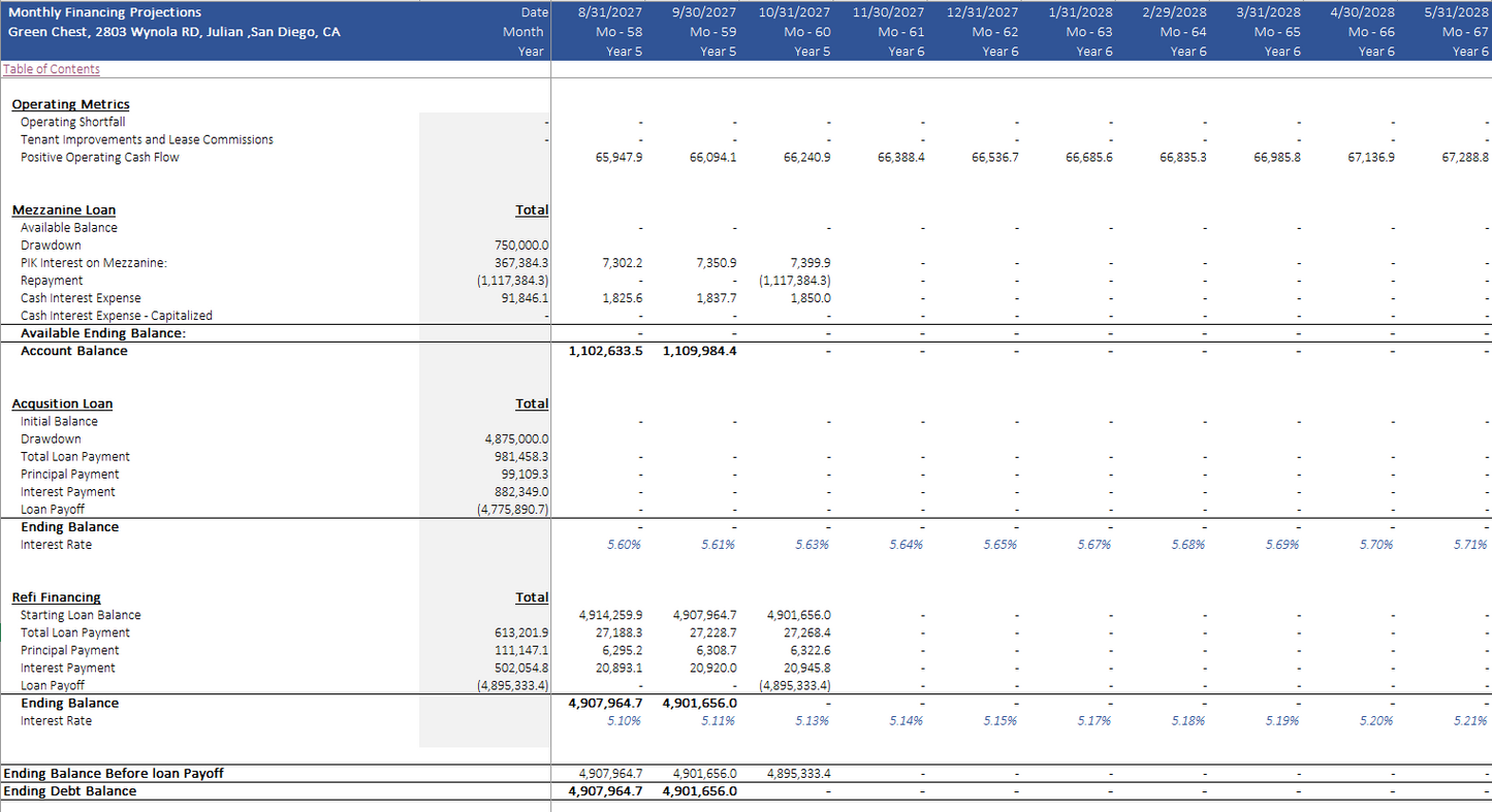 Real Estate - Self Storage Acquisition Model