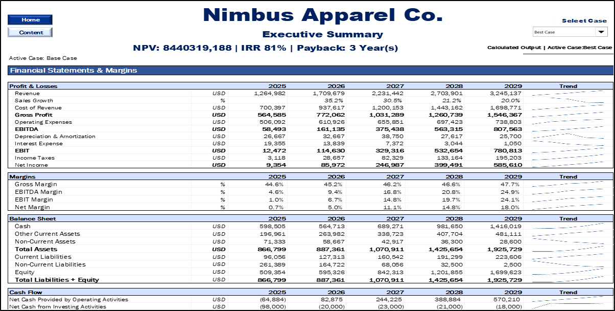 E-Commerce Financial Model