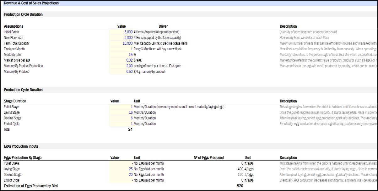 Layer Poultry Farm Financial Projection Model