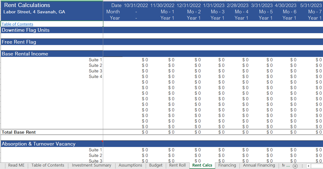 Real Estate - Industrial Development Financial Model