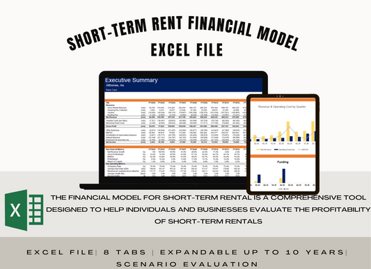 Short Term Rental Financial Model (ArBnB, VRBO and Others)