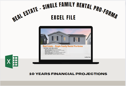 Real Estate - Single Family Rental Pro-Forma Template