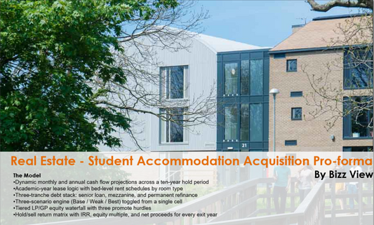 Real Estate - Student Accommodation Acquisition Pro-forma